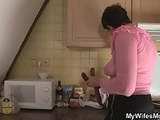 Old motherinlaw getting kinky with him